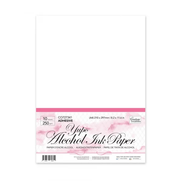 Couture Creations-Yupo Alcohol Ink Paper- A4 White Adhesive