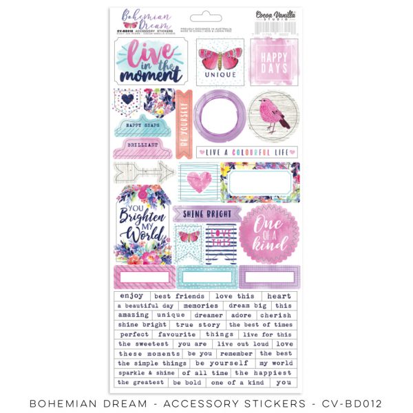 Cocoa Vanilla Studio – Bohemian Dream- Accessory Stickers.