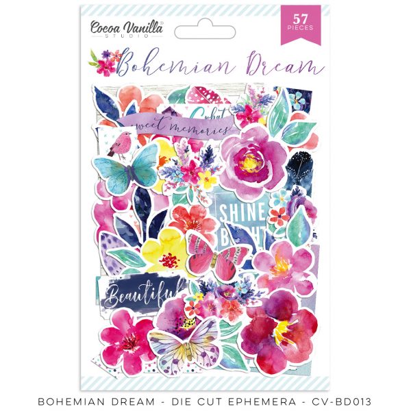 Cocoa Vanilla- Bohemian Dream- Die Cut Ephemera.