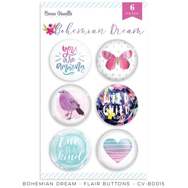 Cocoa Vanilla-Bohemian Dream- Flair Buttons