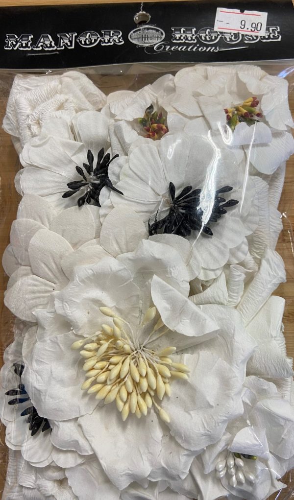 CLEARANCE-Manor House Creations-White Flowers