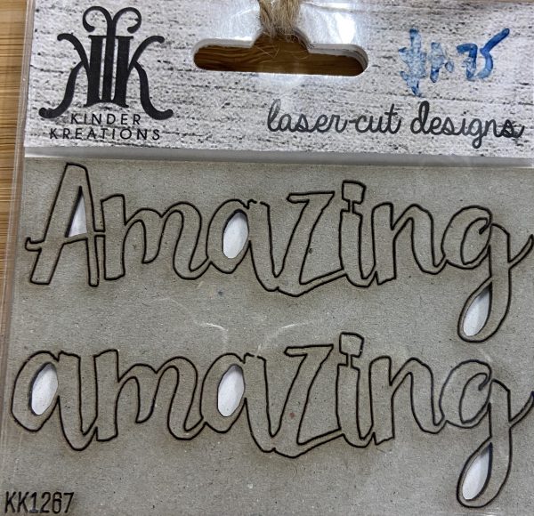 CLEARANCE-Kinder Kreations-Chipboard-Amazing