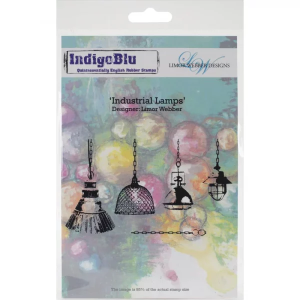 Indiglo Blu- Cling Mounted Stamp- 7.5" X 5" - INDUSTRIAL LAMPS