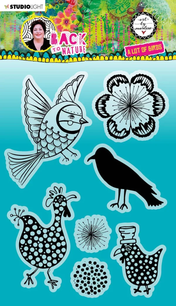 Art By Marlene- Back to Nature -CLEAR STAMP A LOT OF BIRDS