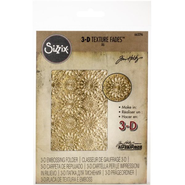 Sizzix 3D Texture Fades Embossing Folder By Tim Holtz- Kaleidoscope